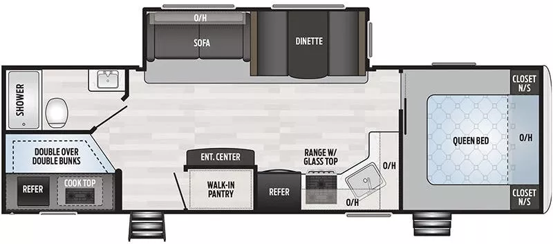 32' 2020 Keystone Springdale 280BH w/Slide - Bunk House Floorplan