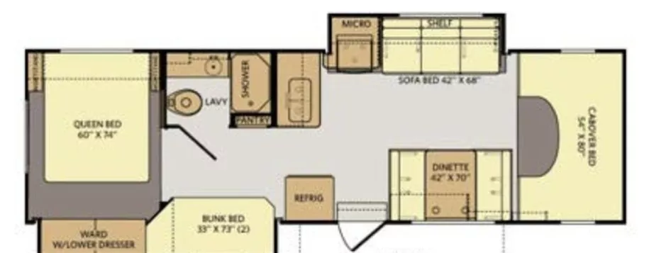 31' 2014 Fleetwood Jamboree 31D w/2 Slides Floorplan