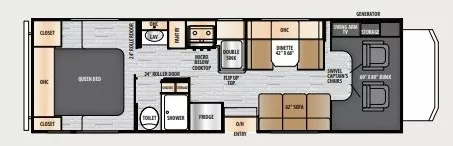 30' 2023 East To West Entrada 2700NS Floorplan