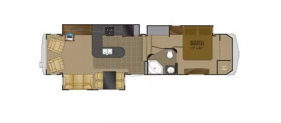 38' 2015 Heartland Bighorn M3585RL w/3 Slides Floorplan