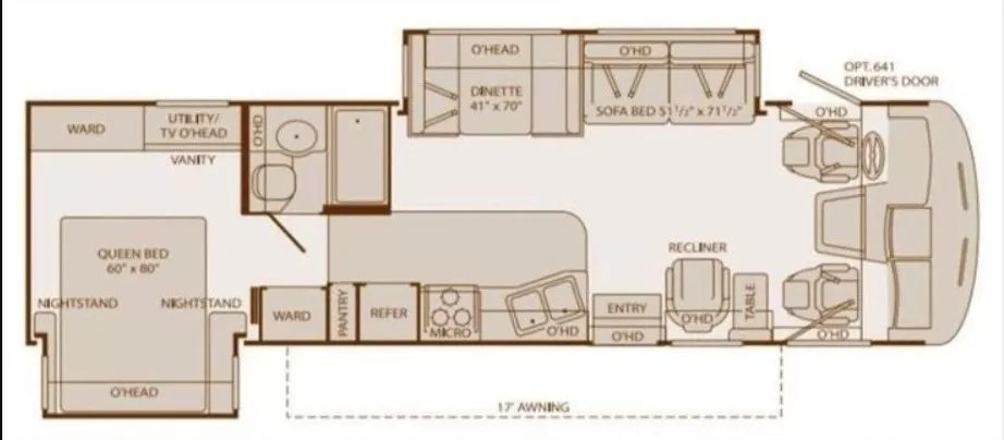 32' 2005 Fleetwood Southwind 32VS FORD Floorplan