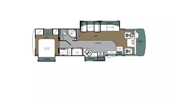 34' 2014 Forest River Georgetown 328TSF w/3 Slides Floorplan