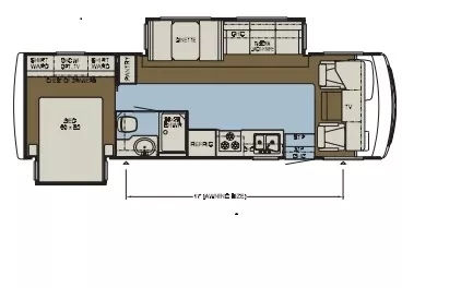 29' 2010 Newmar Bay Star 2901 w/2 Slides Floorplan