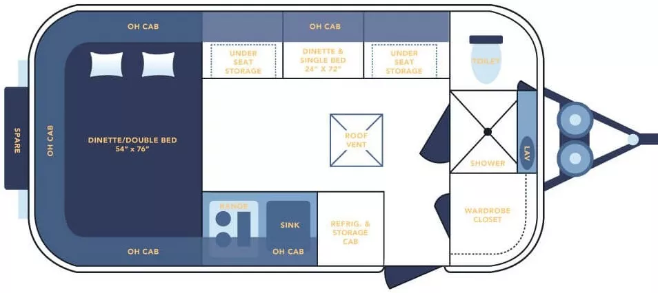 17' 2025 Casita SPIRIT DELUXE Floorplan