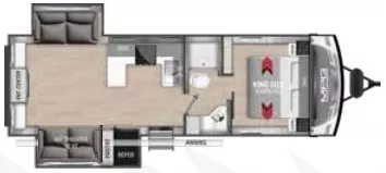 31' 2024 Cruiser RV Mpg 2780RE w/2 Slides Floorplan