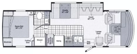 31' 2003 Winnebago Sightseer 30B w/Slide Floorplan