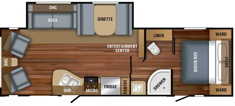 30' 2018 Jayco Jay Flight Slx 265RLS w/Slide Floorplan