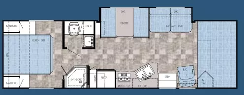 31' 2008 Gulf Stream Conquest Ultra Limited 6316 w/Slide Floorplan