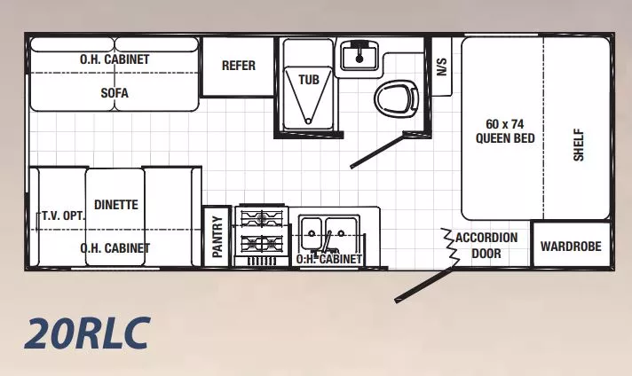 24' 2013 Forest River Canyon Cat 20RLC Floorplan