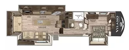 39' 2019 Vanleigh RV Vilano 360RL w/3 Slides Floorplan
