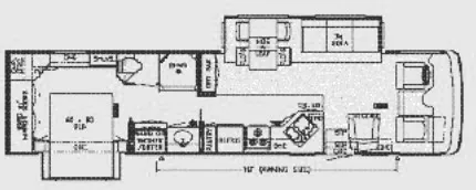 38' 2002 Newmar Mountain Aire 3778 w/2 Slides Floorplan