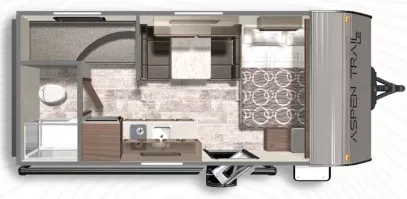 21' 2021 Dutchmen Aspen Trail Le 17BH - Bunk House Floorplan