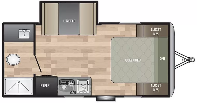 21' 2019 Keystone Springdale 1790FQ w/Slide Floorplan