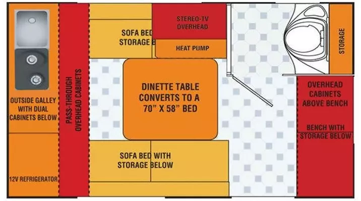 15' 2016 Nucamp RV T@B S-MAX Floorplan