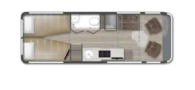 24' 2013 Winnebago Era 70A Floorplan