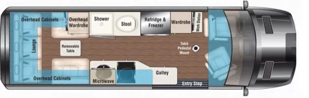 25' 2017 Midwest Automotive Design Midwest Sprinter WEEKENDER 3500 Floorplan