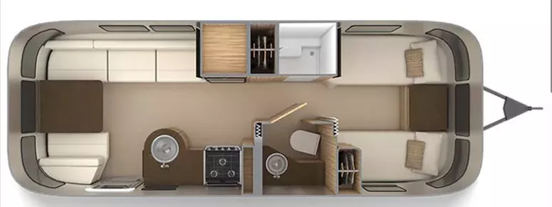 25' 2021 Airstream Flying Cloud 25FB Floorplan