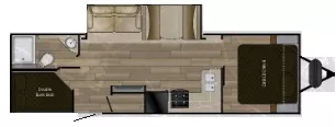 33' 2018 Cruiser RV Fun Finder Xtreme Lite 27BH w/Slide - Bunk House Floorplan
