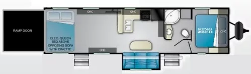 37' 2019 Heartland Torque 314 w/Slide & Generator  - Toy Hauler - Bunk House Floorplan