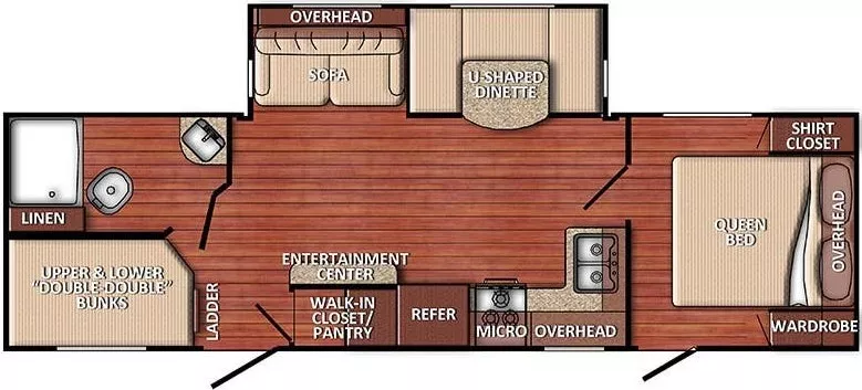 32' 2019 Gulf Stream Kingsport Supreme 276BHS w/Slide - Bunk House Floorplan