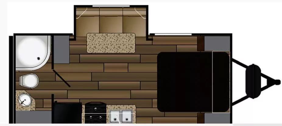 23' 2018 Cruiser RV Shadow Cruiser 195WBS w/Slide Floorplan