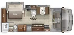 29' 2021 Jayco Greyhawk 27U w/2 Slides Floorplan
