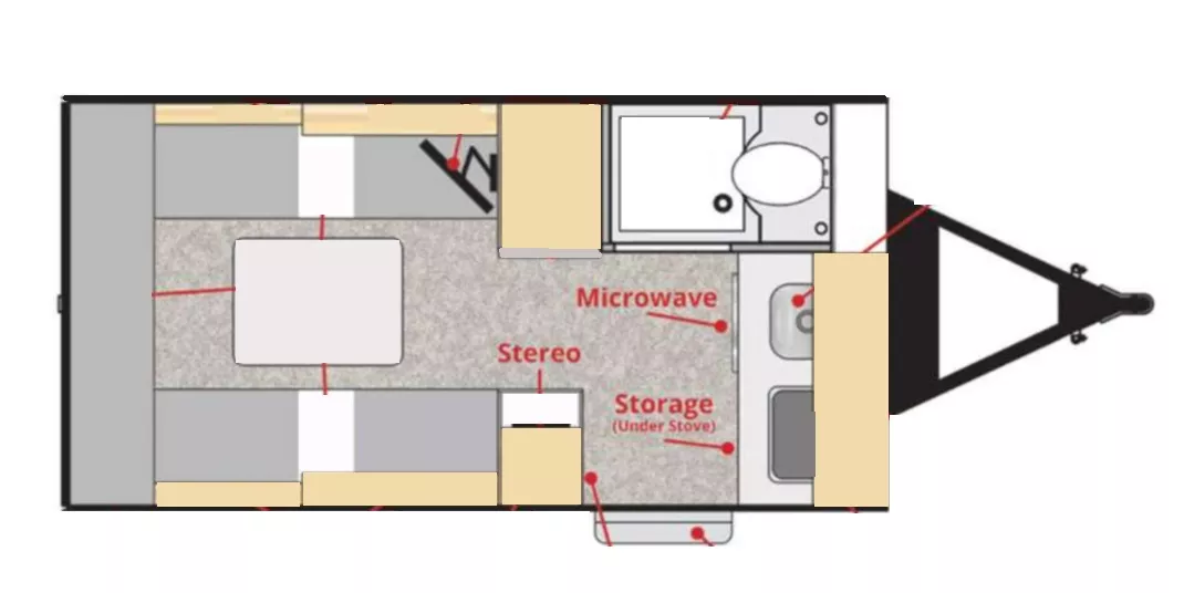 17' 2023 Xtreme Outdoors Little Guy MINI MAX Floorplan