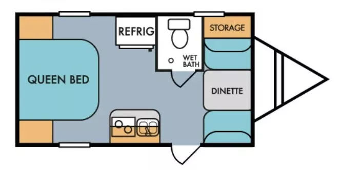 19' 2018 Riverside RV White Water Retro 177SE Floorplan