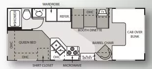 24' 2006 Four Winds Majestic 23A Floorplan