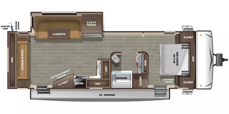 31' 2022 Starcraft Super Lite 262RL w/Slide Floorplan