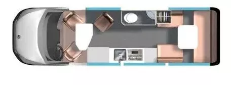 23' 2019 Roadtrek Cs Adventurous Xl 4X4 WARPCORE Floorplan