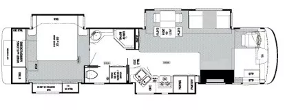 40' 2005 Newmar Dutch Star 4024 370hp Cummins w/4 Slides Floorplan