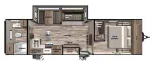 33' 2020 Forest River Vibe 28RB Floorplan