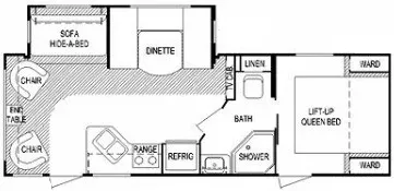 26' 2011 Skyline Layton Joey 269 w/Slide Floorplan