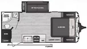 22' 2021 Keystone Crossfire Bullet 1850RB w/Slide Floorplan