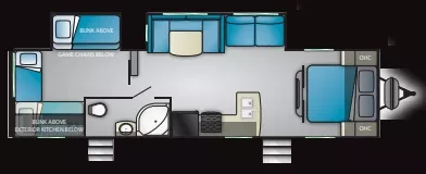36' 2020 Heartland Prowler 320BH w/2 Slides - Bunk House Floorplan