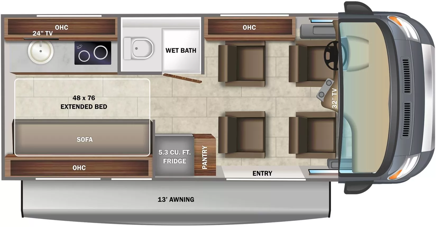 20' 2023 Jayco Swift 20A Floorplan