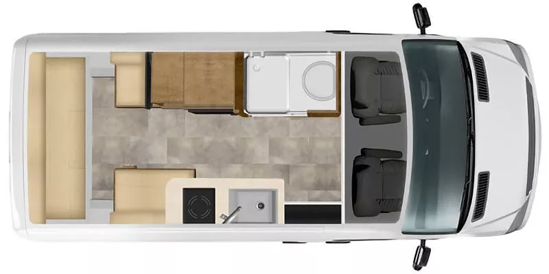 19' 2021 Pleasure-Way Ontour Awd 2.0 Floorplan