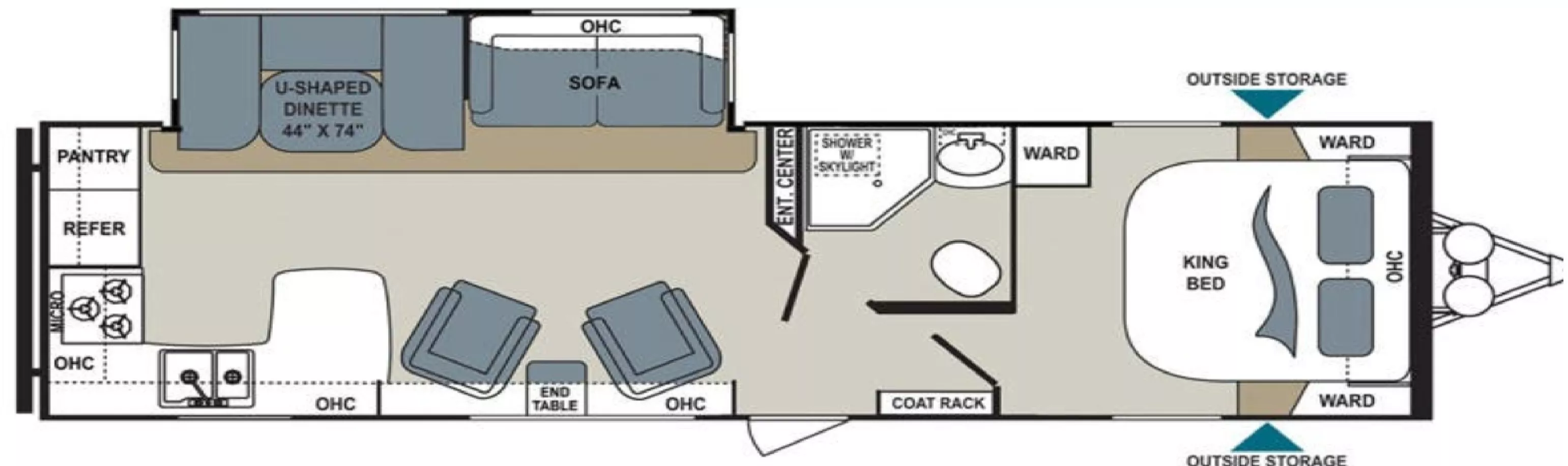 34' 2017 Dutchmen Aerolite Luxury 294RKSS w/Slide Floorplan