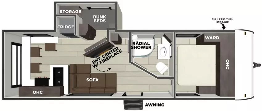 31' 2024 Forest River Wildwood Platinum X-Lite 24VIEWX w/Slide - Bunk House Floorplan