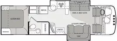 32' 2011 Four Winds Serrano 31V Maxxforce w/2 Slides Floorplan