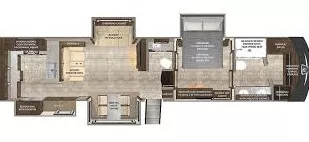 43' 2022 Vanleigh RV Beacon 41LKB w/4 Slides Floorplan
