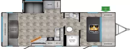 26' 2023 Crossroads Sunset Trail 258RD w/2 Slides Floorplan