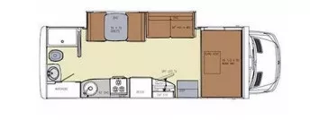 25' 2009 Gulf Stream Vista Cruiser 4232 MINI MB w/Slide Floorplan