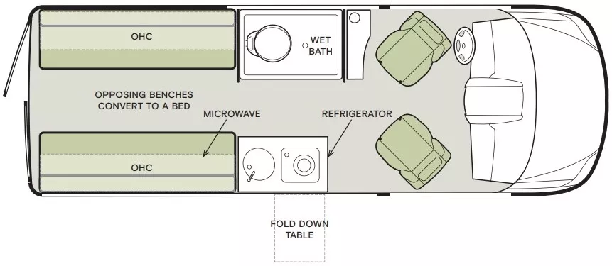 19' 2022 Tiffin Cahaba 19SC 4X4 Floorplan