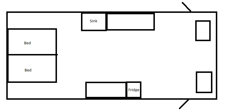 20' 2023 Holiday Rambler Ram Promaster 3500 Floorplan