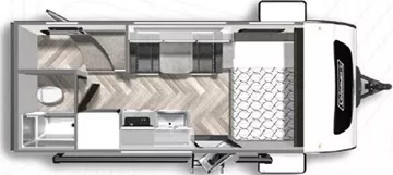 22' 2022 Dutchmen Coleman Rubicon 1628BH Floorplan