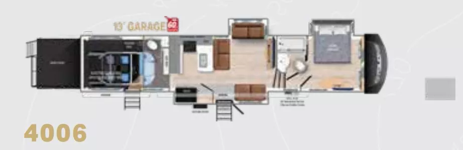 2024 Heartland Cyclone 4006 w/3 Slides & Generator  - Toy Hauler - Bunk House Floorplan