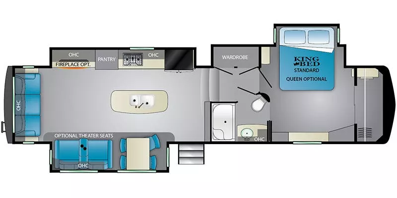 39' 2019 Heartland Big Country 3560SS w/4 Slides Floorplan