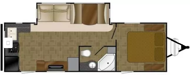 30' 2017 Heartland Wilderness 2575RK w/Slide Floorplan